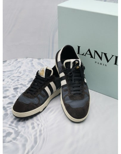 รองเท้าผ้าใบ LANVIN Clay Court ขนาด 40 ทรง Low-Top ทำจากหนังผสมผ้า